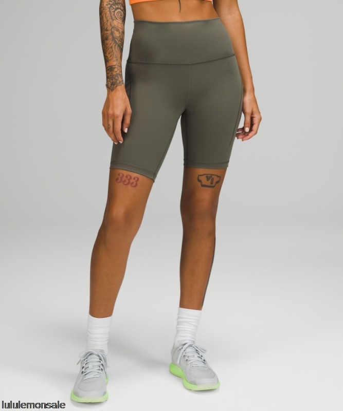 Lululemon Damen DELULU331 | Lululemon Deutschland Johannisbrotbraun Wunderzug Hoch Sitzend Kurz Mit Taschen 8